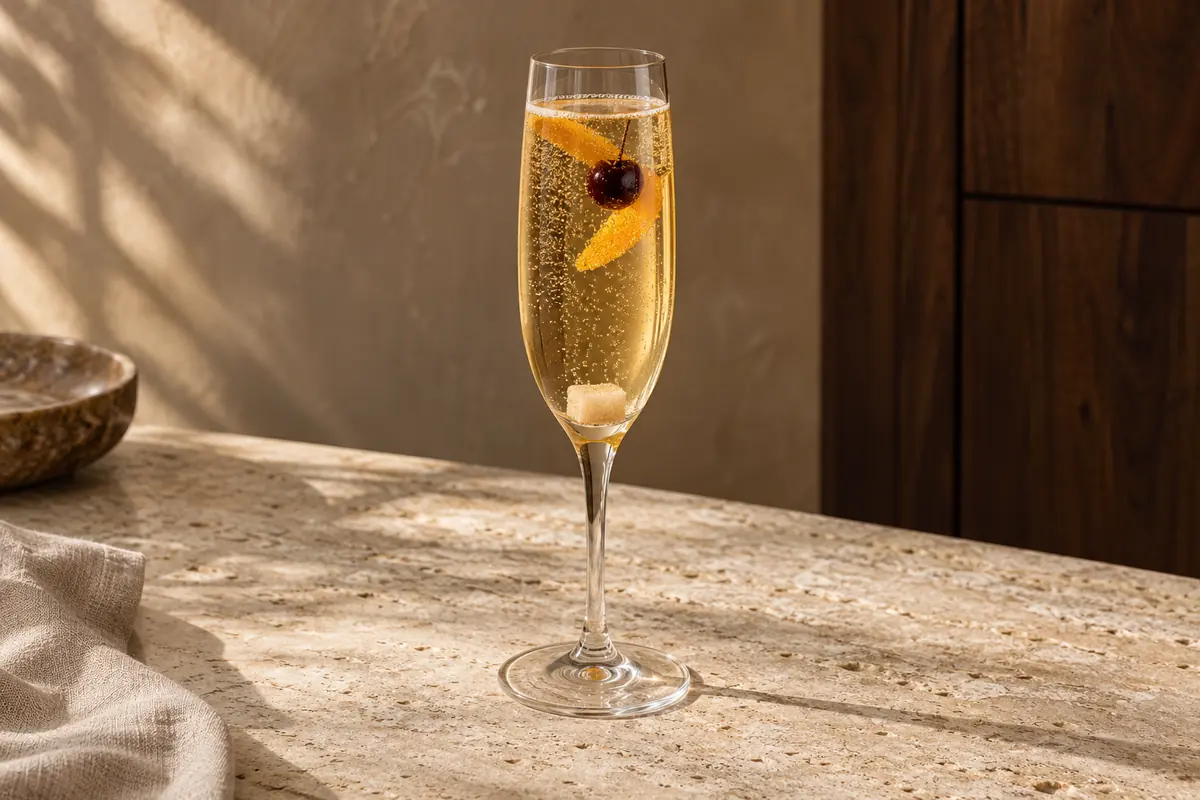 Champagne Cocktail serving suggestion