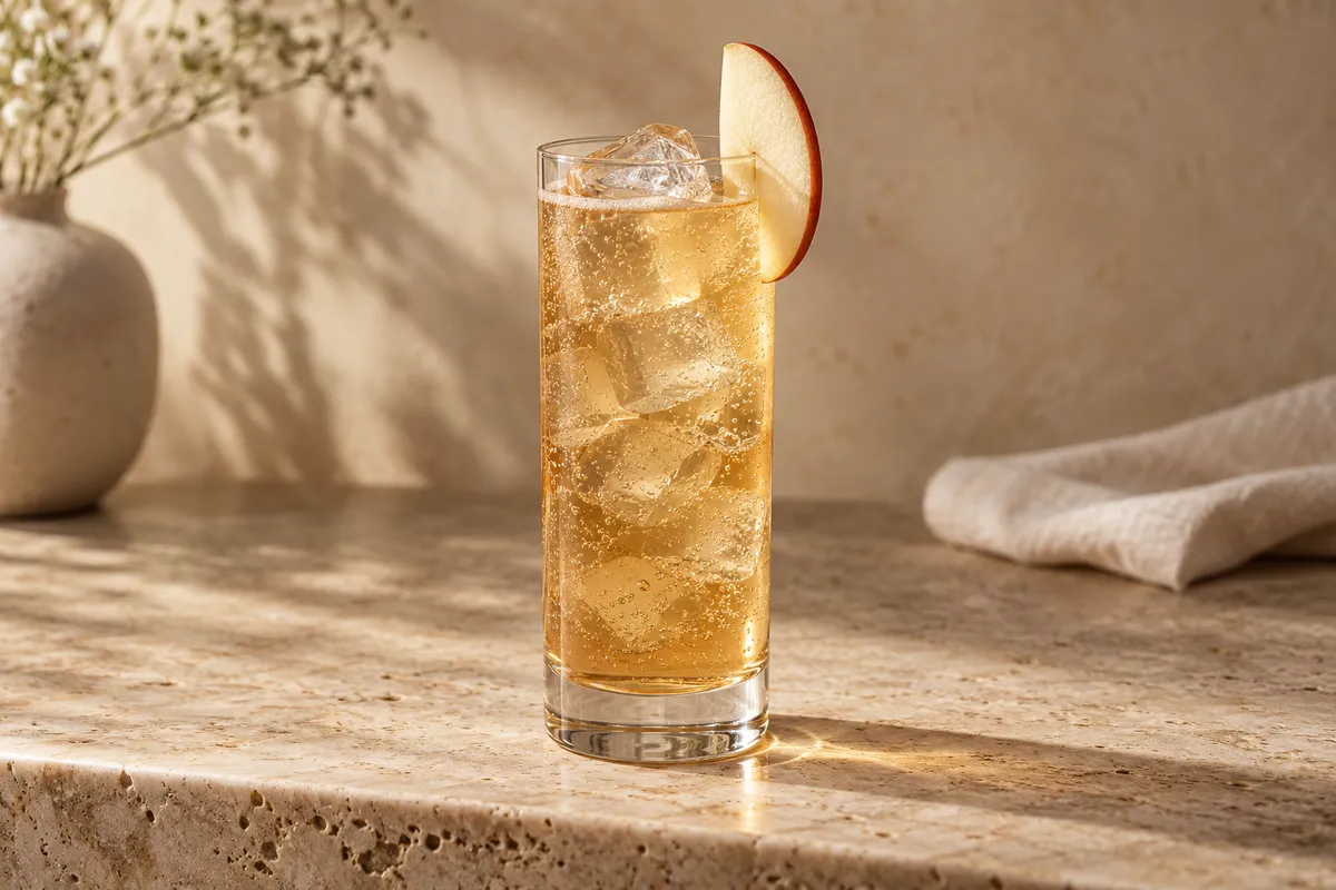 Apple Bourbon Collins serving suggestion