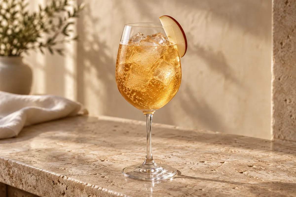 Apple Bourbon Spritz serving suggestion