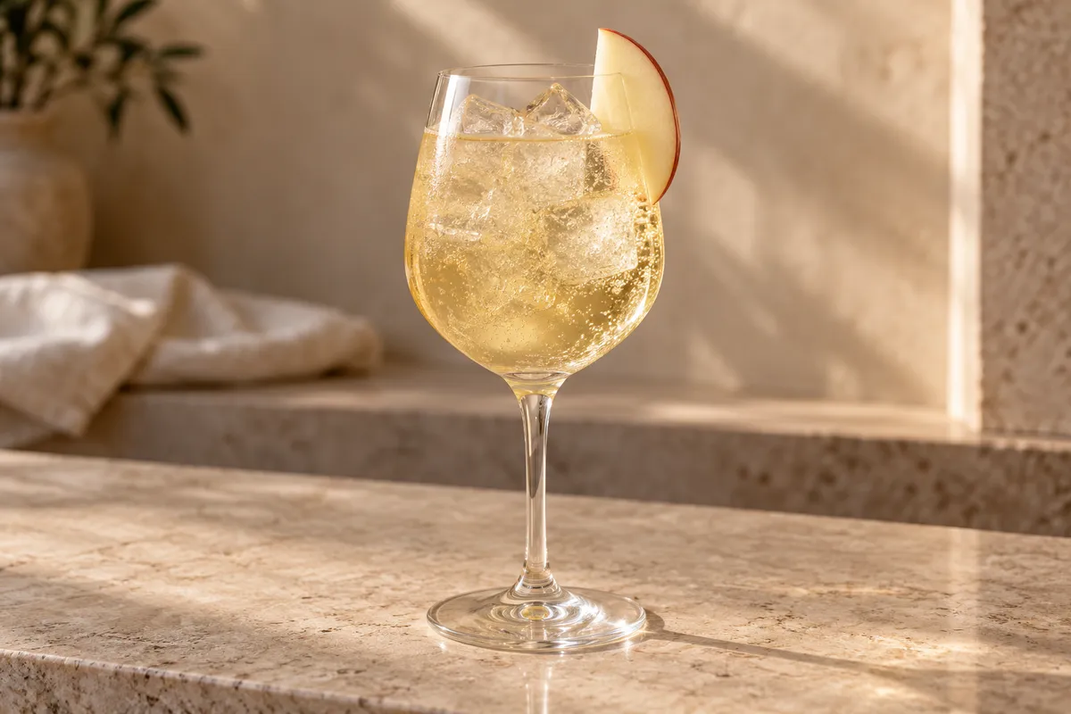 Apple Gin Spritz serving suggestion