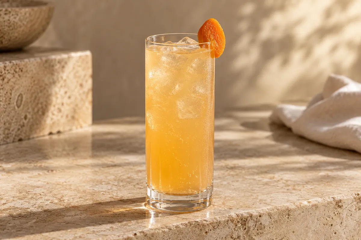 Apricot Gin Buck serving suggestion