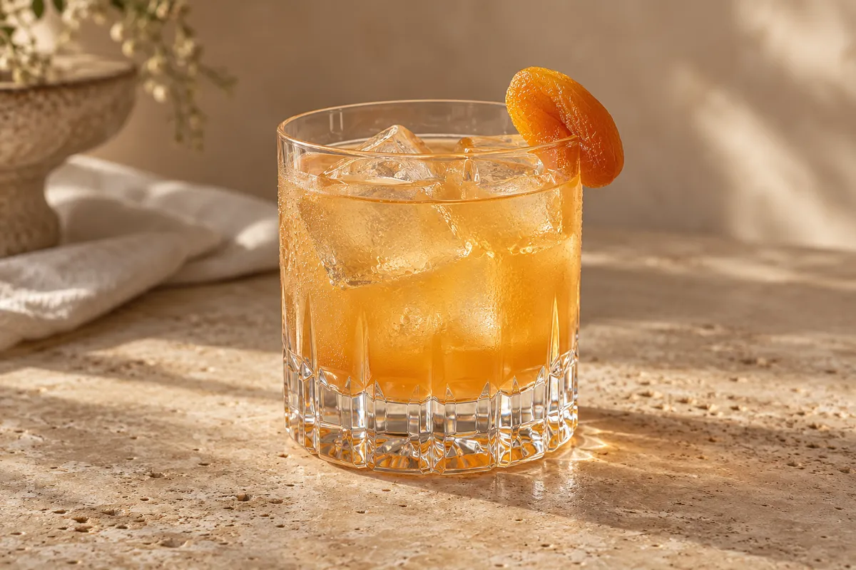 Apricot Gin Smash serving suggestion