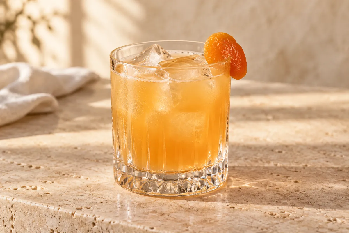 Apricot Tequila Sour serving suggestion