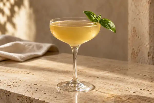 Basil Bourbon Daisy serving suggestion