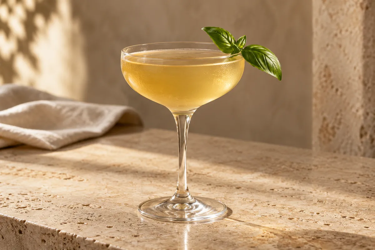 Basil Bourbon Daisy serving suggestion