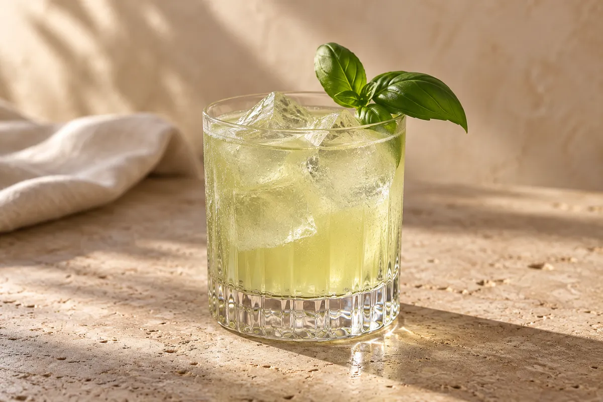 Basil Gin Smash serving suggestion