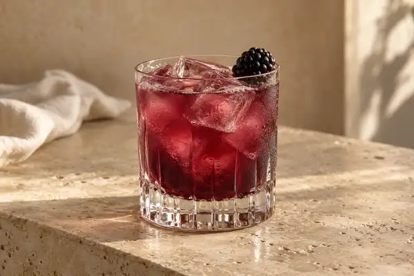 Blackberry Bourbon Smash serving suggestion