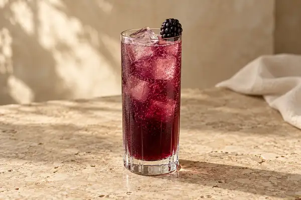 Blackberry Gin Collins serving suggestion