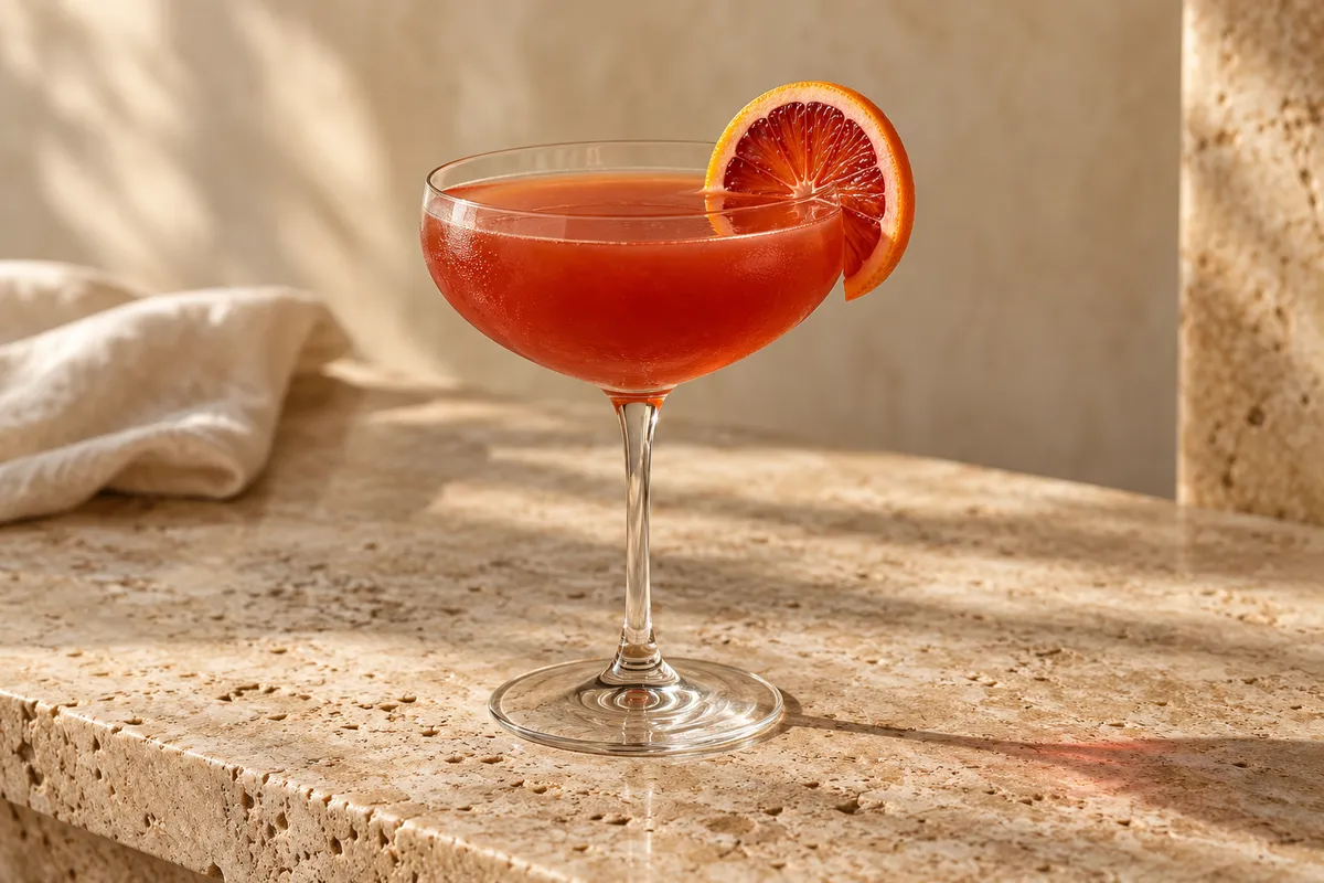 Blood Orange Cognac Daisy serving suggestion