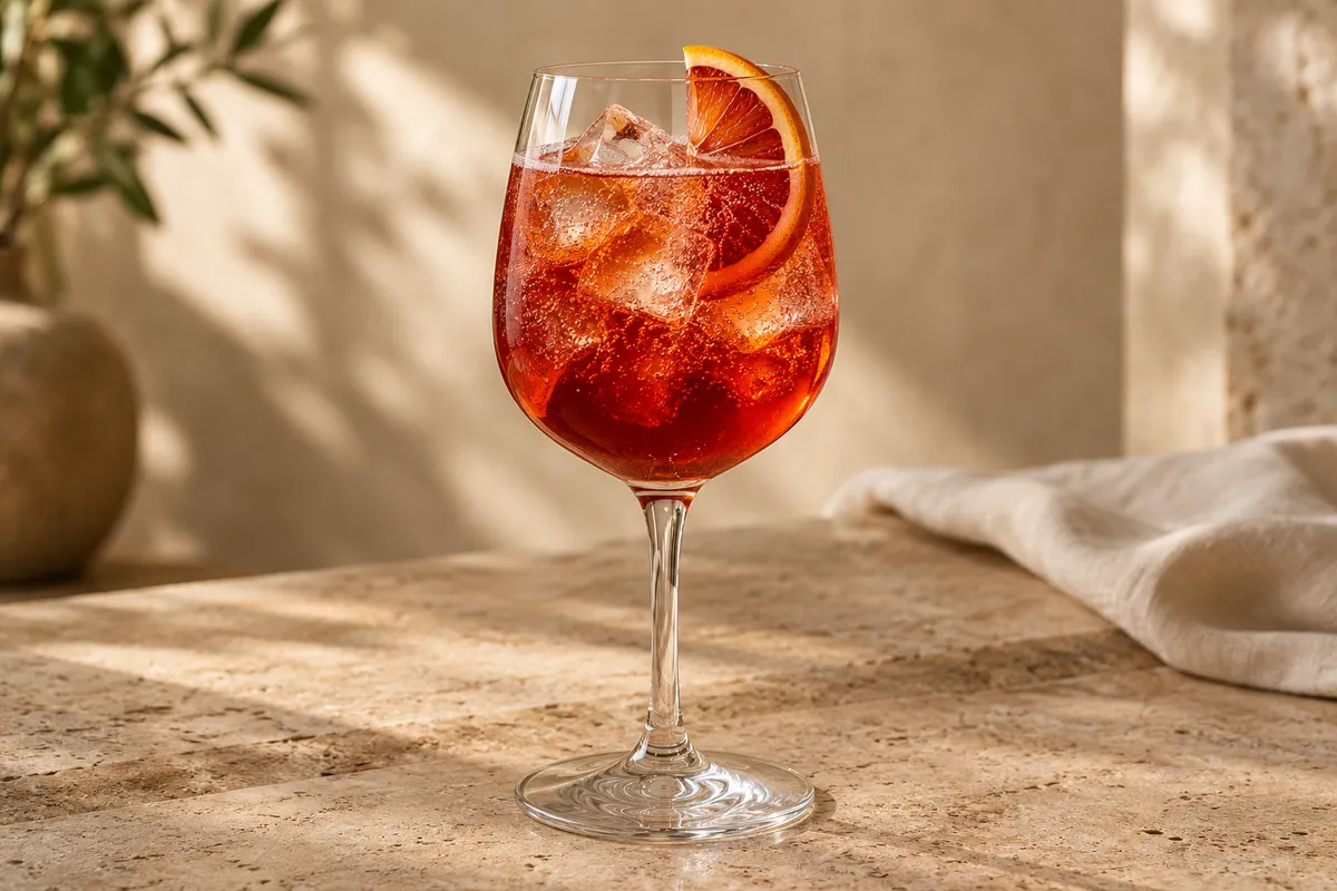 Blood Orange Bourbon Spritz serving suggestion