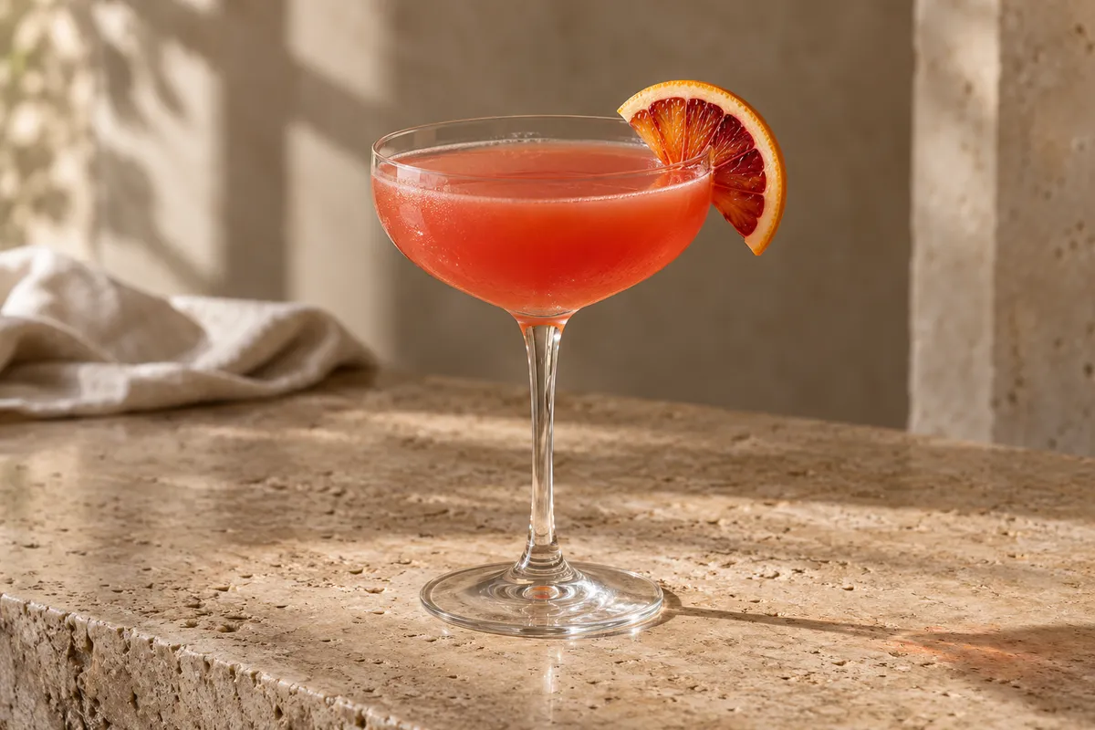 Blood Orange Rum Daisy serving suggestion