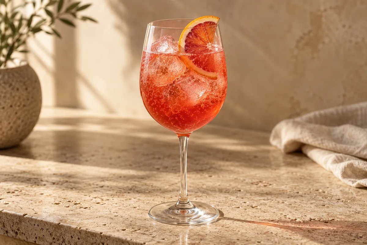 Blood Orange Gin Spritz serving suggestion