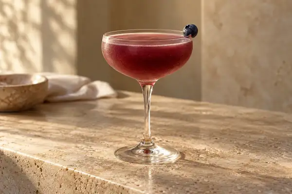 Blueberry Bourbon Daisy serving suggestion