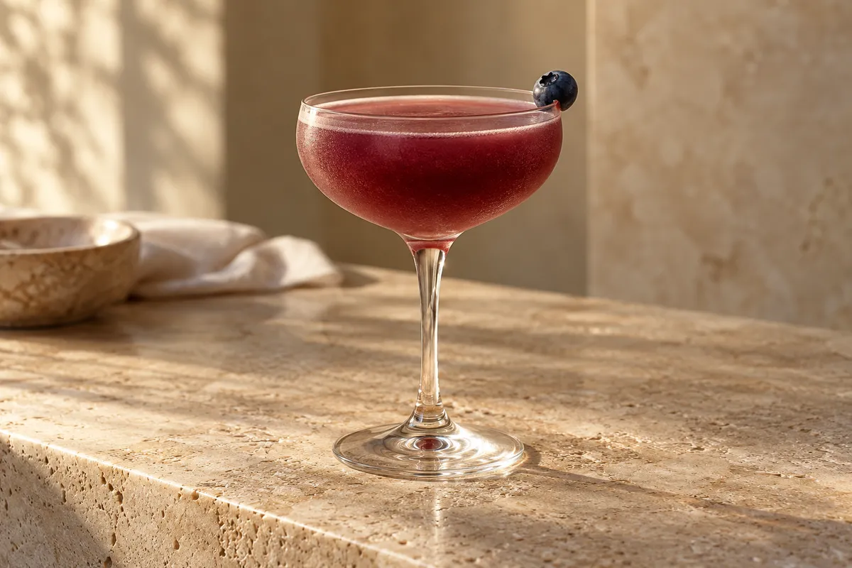 Blueberry Bourbon Daisy serving suggestion