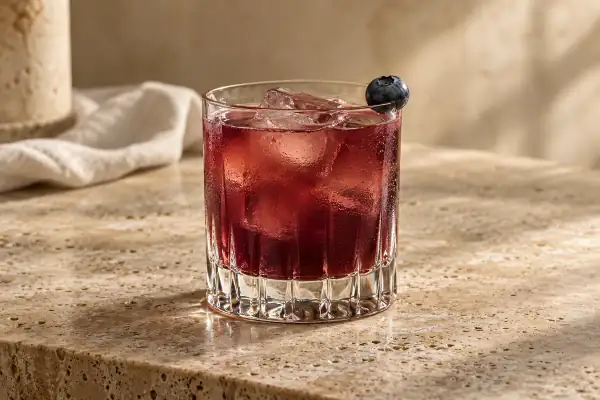 Blueberry Bourbon Sour serving suggestion