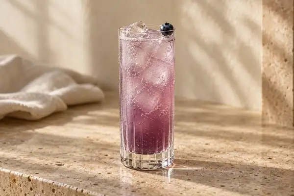 Blueberry Gin Buck serving suggestion