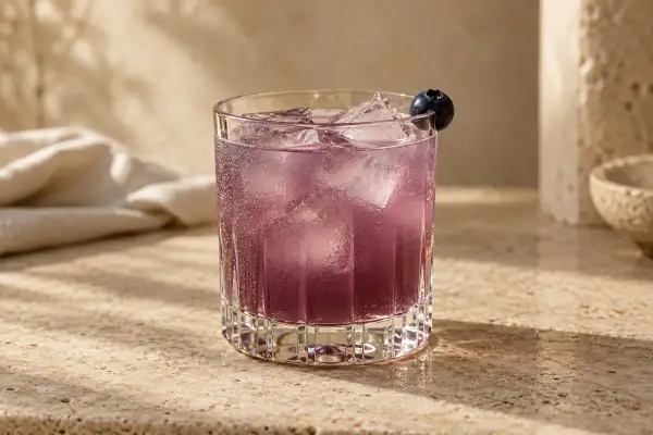 Blueberry Gin Sour serving suggestion
