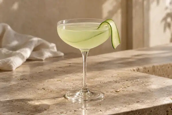 Cucumber Tequila Daisy serving suggestion
