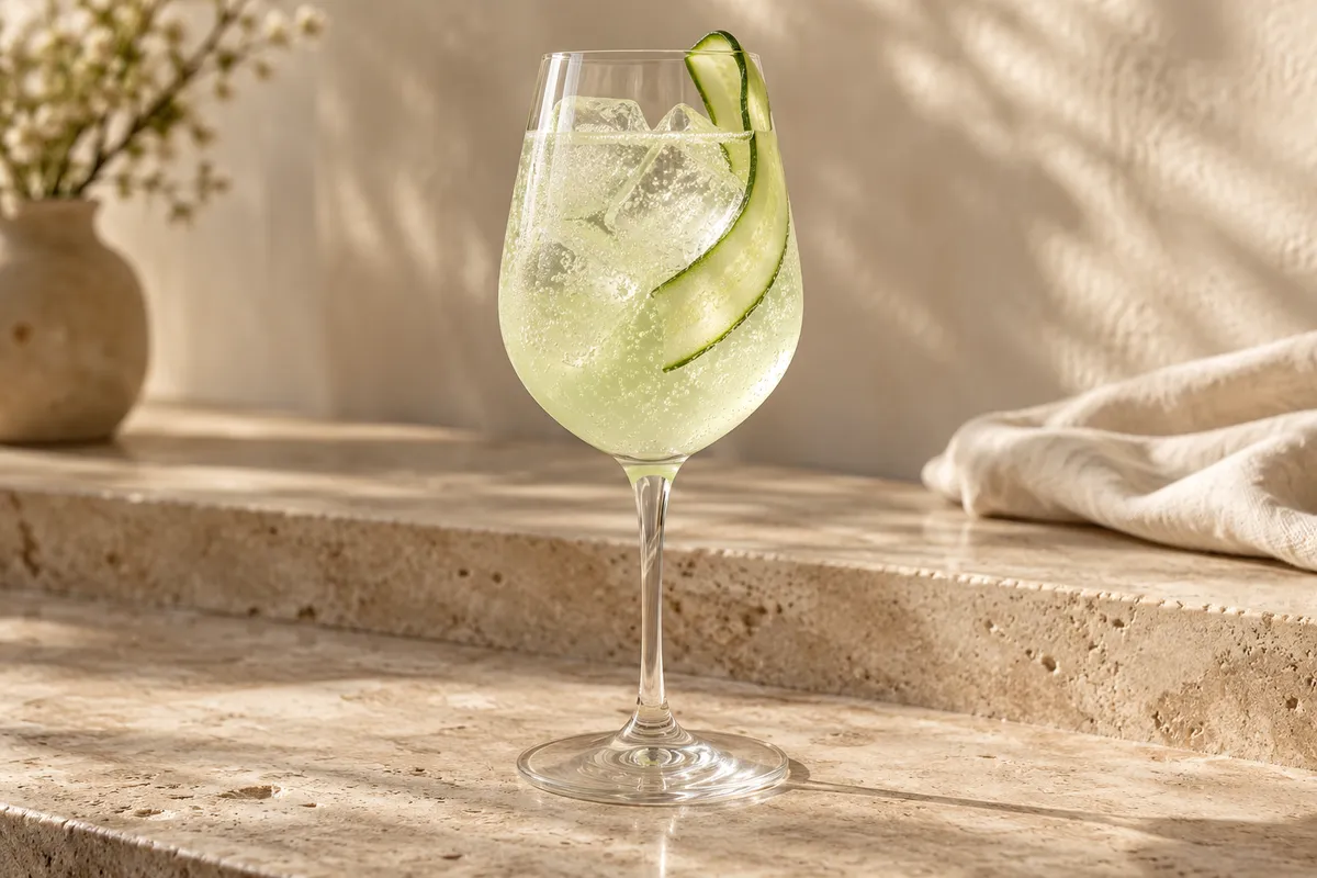 Cucumber Tequila Spritz serving suggestion