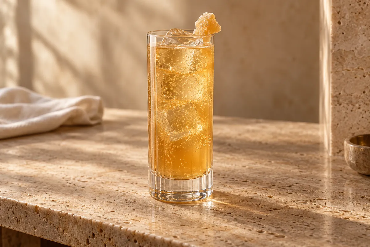 Ginger Bourbon Collins serving suggestion