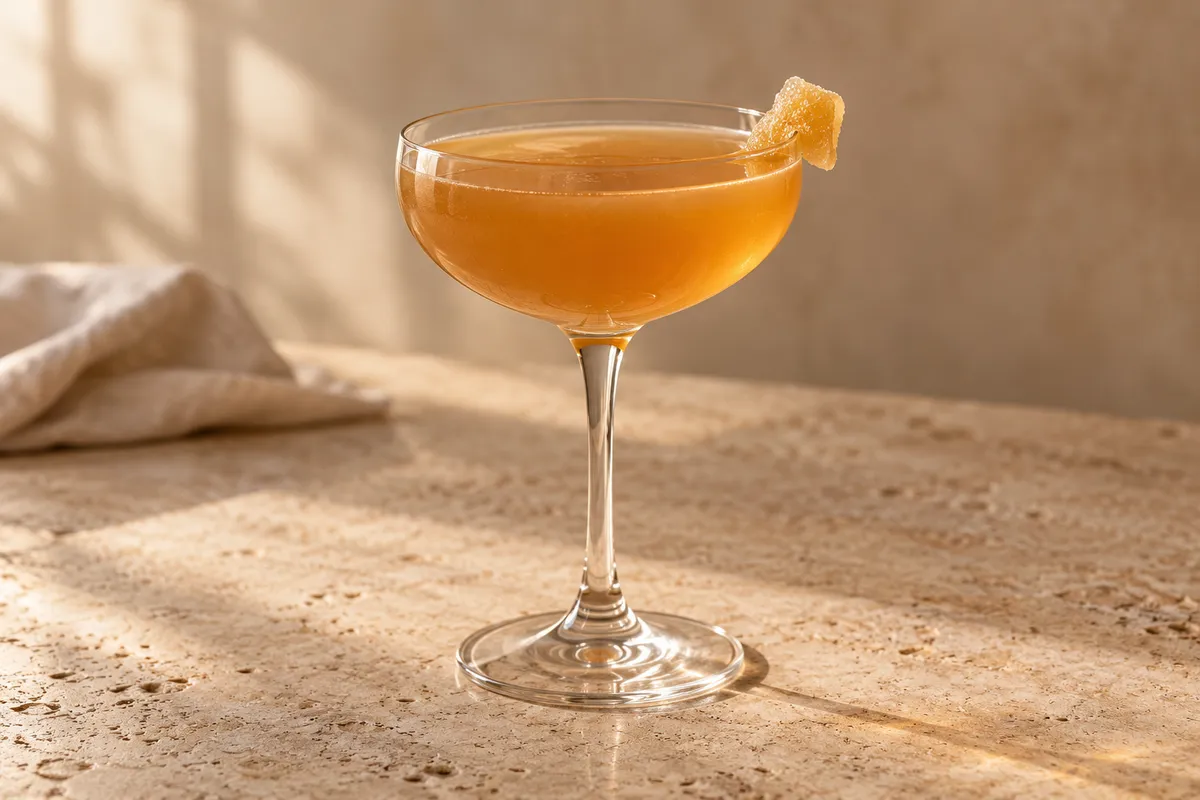 Ginger Bourbon Daisy serving suggestion