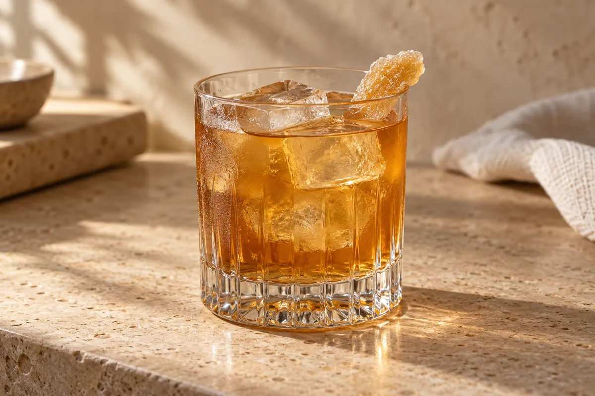Ginger Bourbon Smash serving suggestion