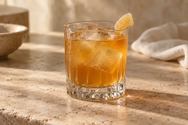 Ginger Bourbon Sour serving suggestion