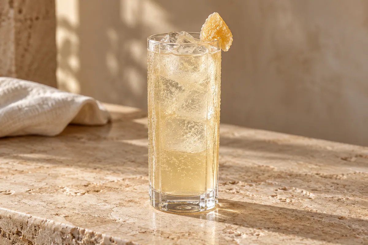 Ginger Gin Collins serving suggestion
