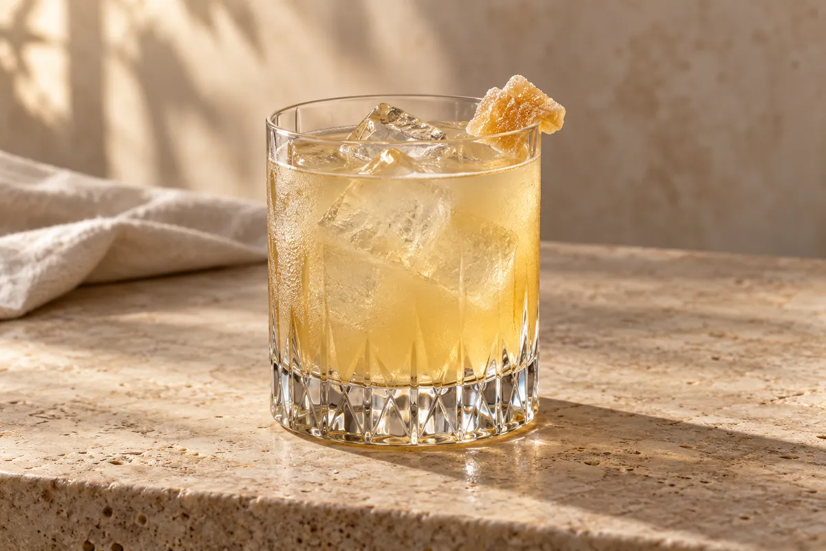 Ginger Gin Sour serving suggestion