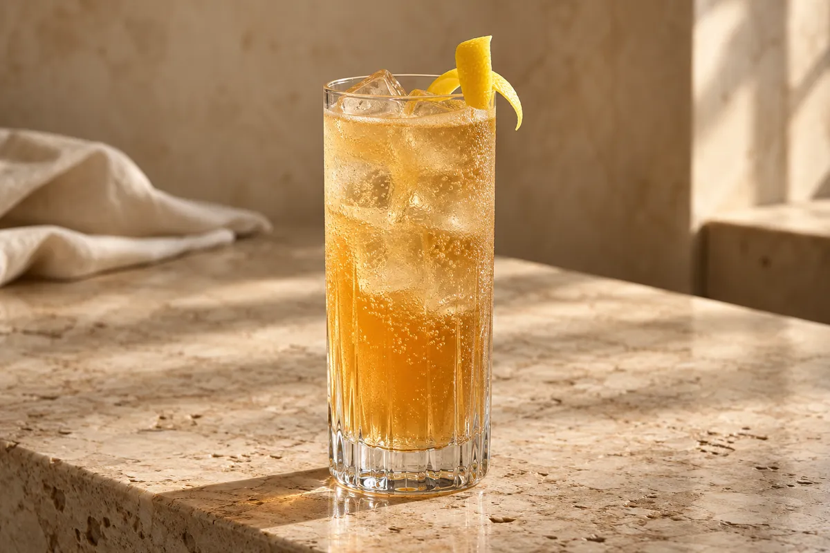 Honey Bourbon Buck serving suggestion
