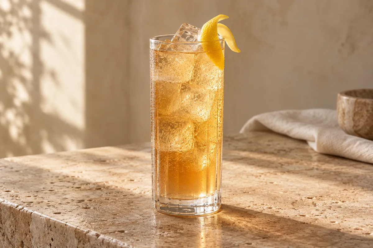 Honey Bourbon Collins serving suggestion