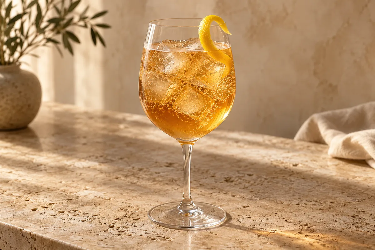 Honey Bourbon Spritz serving suggestion