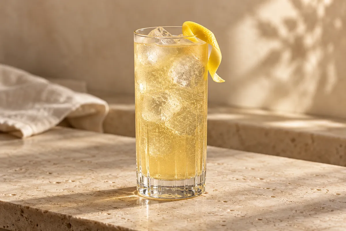 Honey Gin Collins serving suggestion