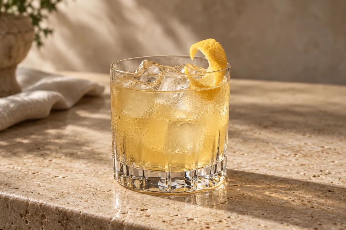 Honey Gin Smash serving suggestion