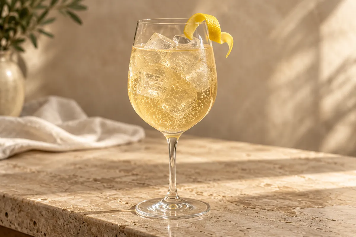 Honey Gin Spritz serving suggestion