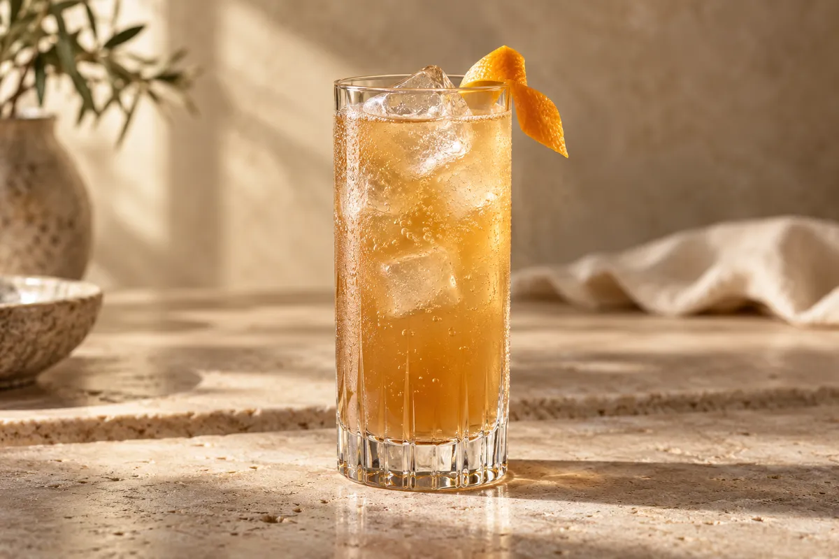 Maple Bourbon Buck serving suggestion