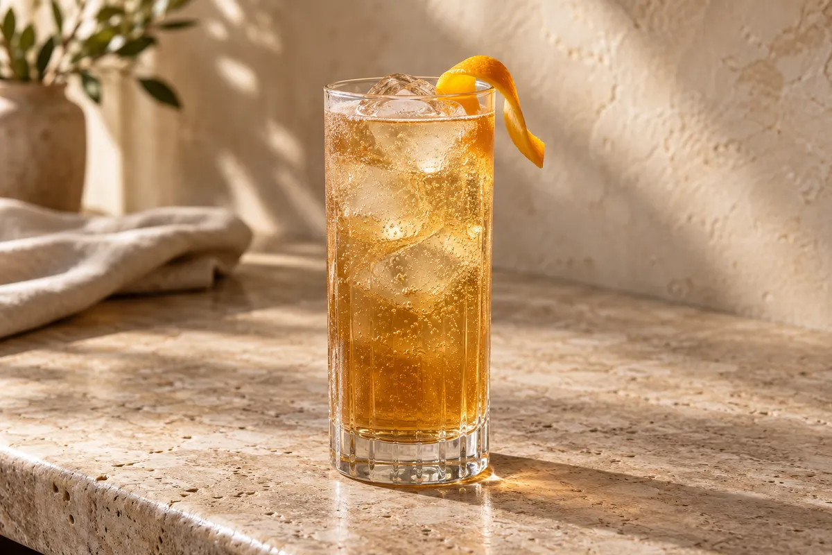 Maple Bourbon Collins serving suggestion