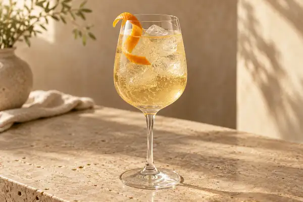 Maple Gin Spritz serving suggestion