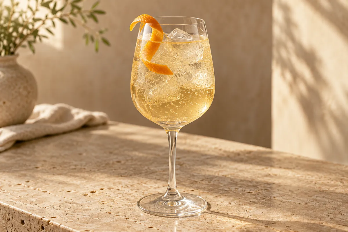 Maple Gin Spritz serving suggestion