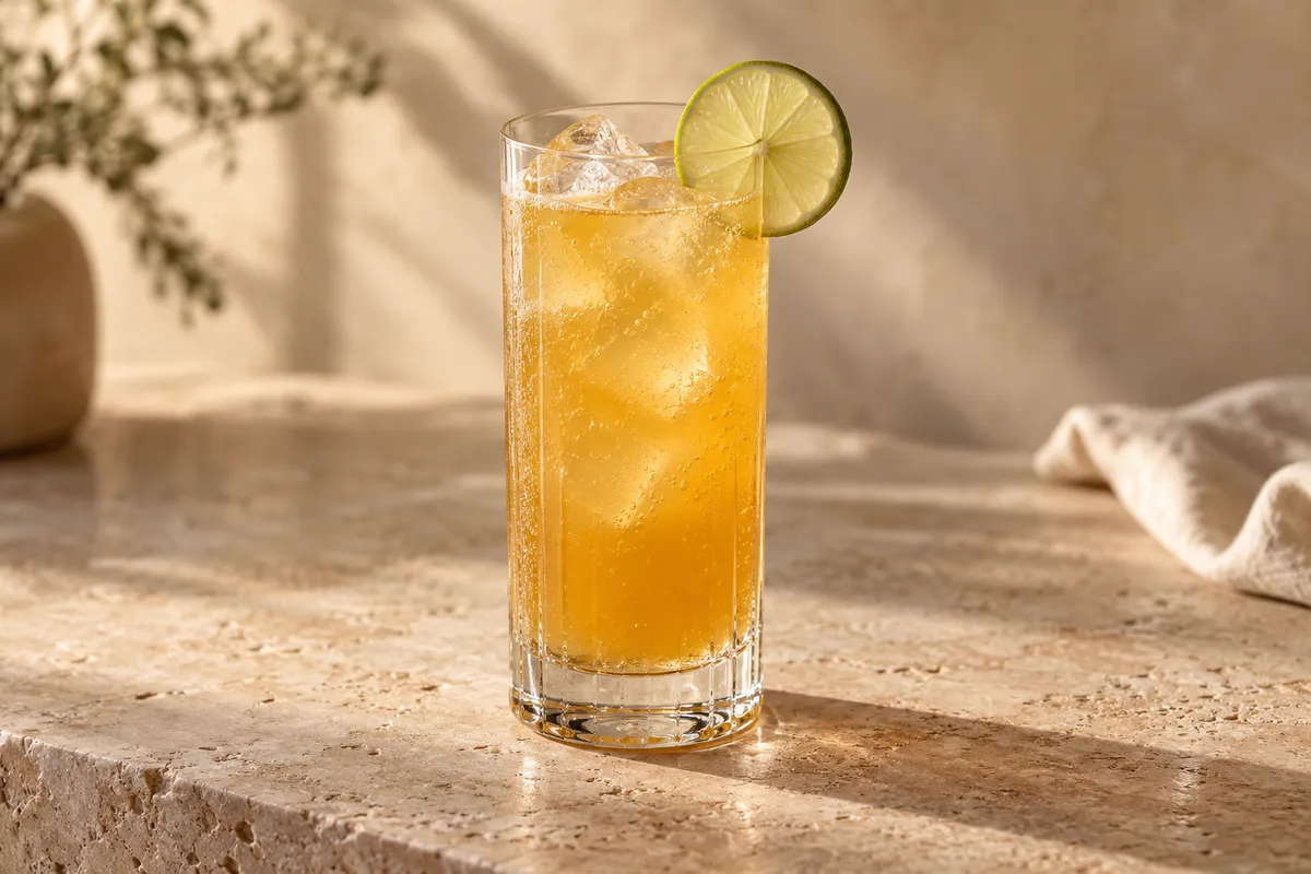Passion Fruit Bourbon Buck serving suggestion