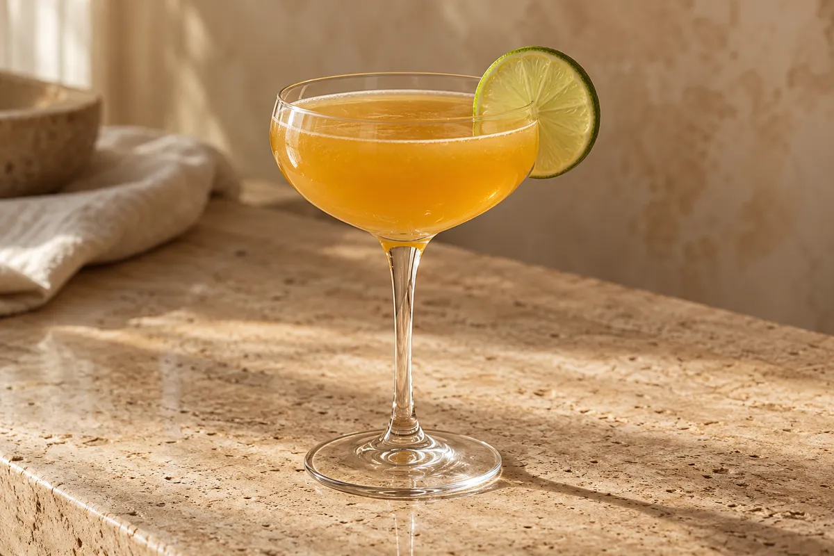 Passion Fruit Bourbon Daisy serving suggestion