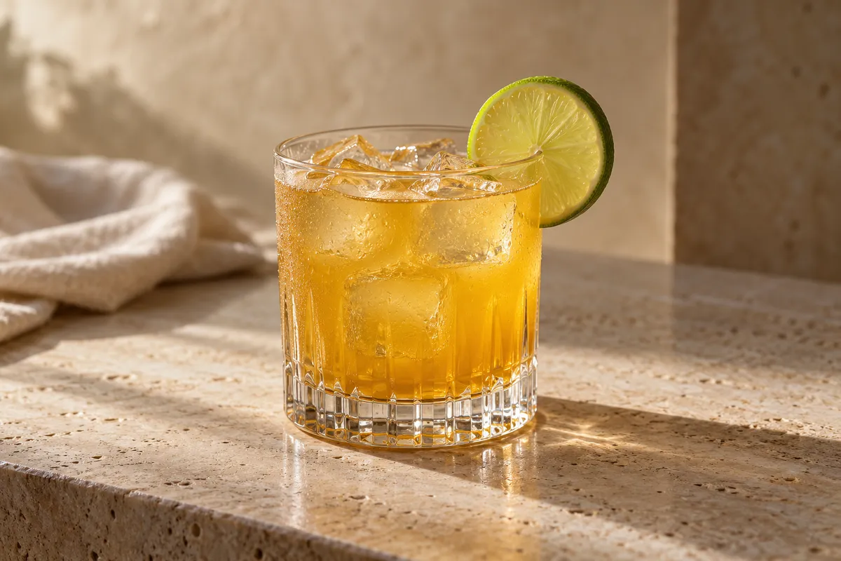 Passion Fruit Bourbon Smash serving suggestion