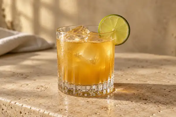 Passion Fruit Bourbon Sour serving suggestion