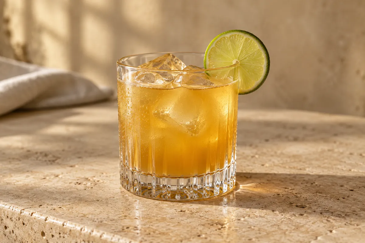 Passion Fruit Bourbon Sour serving suggestion