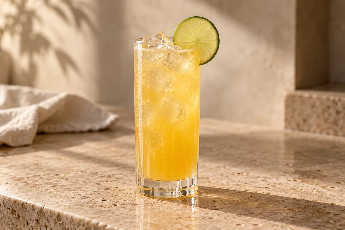 Passion Fruit Gin Buck serving suggestion