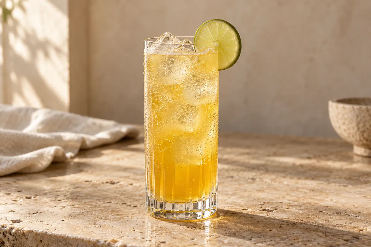 Passion Fruit Gin Collins serving suggestion