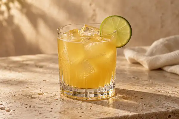 Passion Fruit Gin Sour serving suggestion