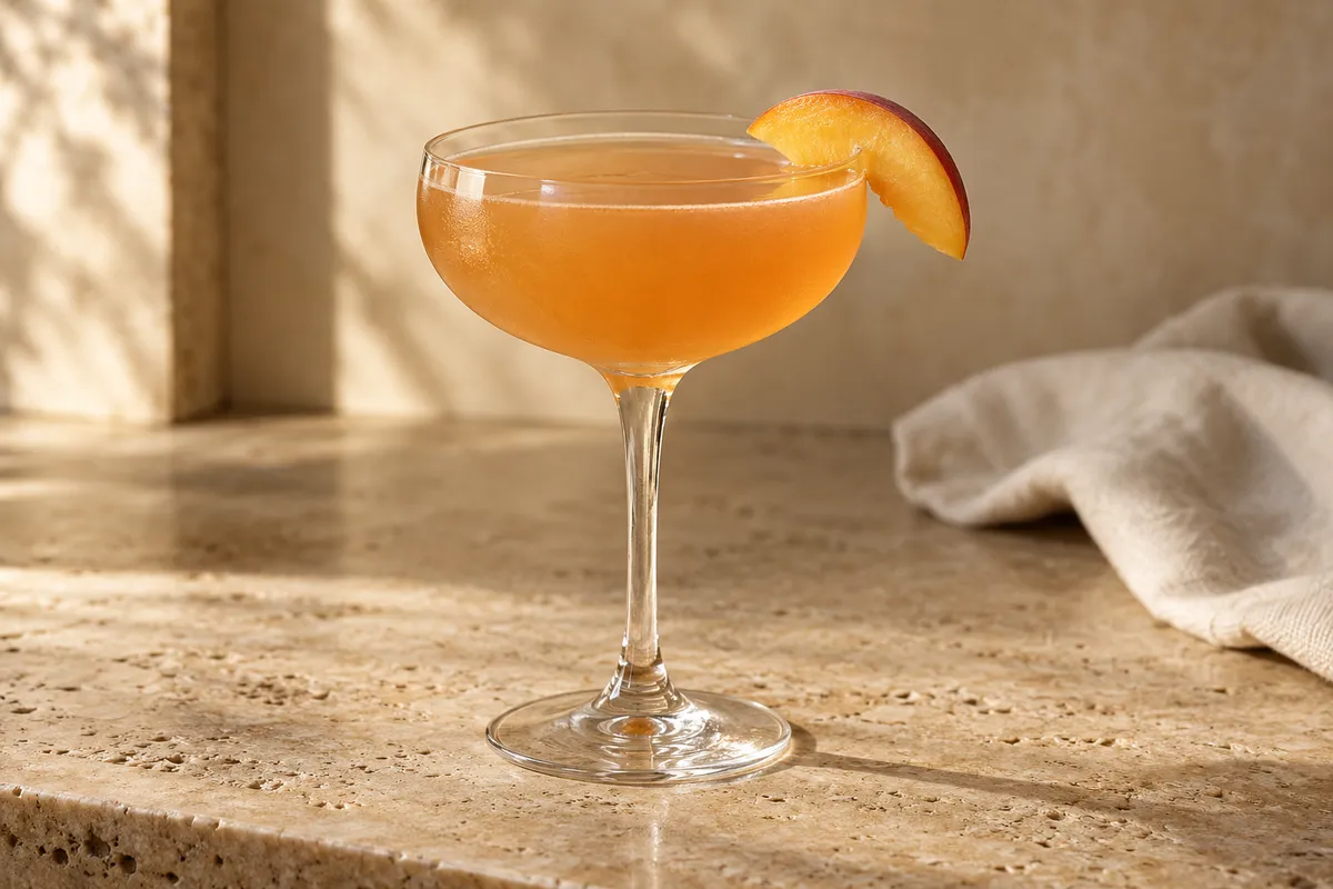 Peach Bourbon Daisy serving suggestion