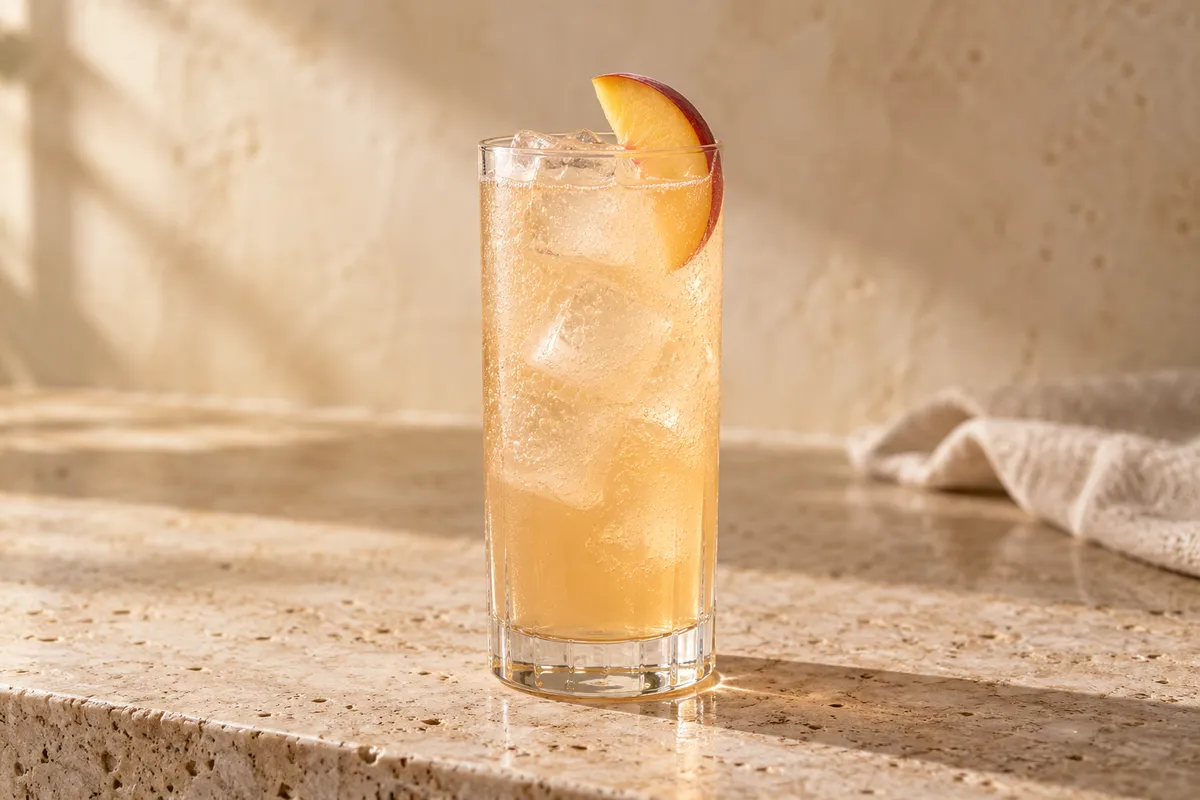 Peach Rum Buck serving suggestion