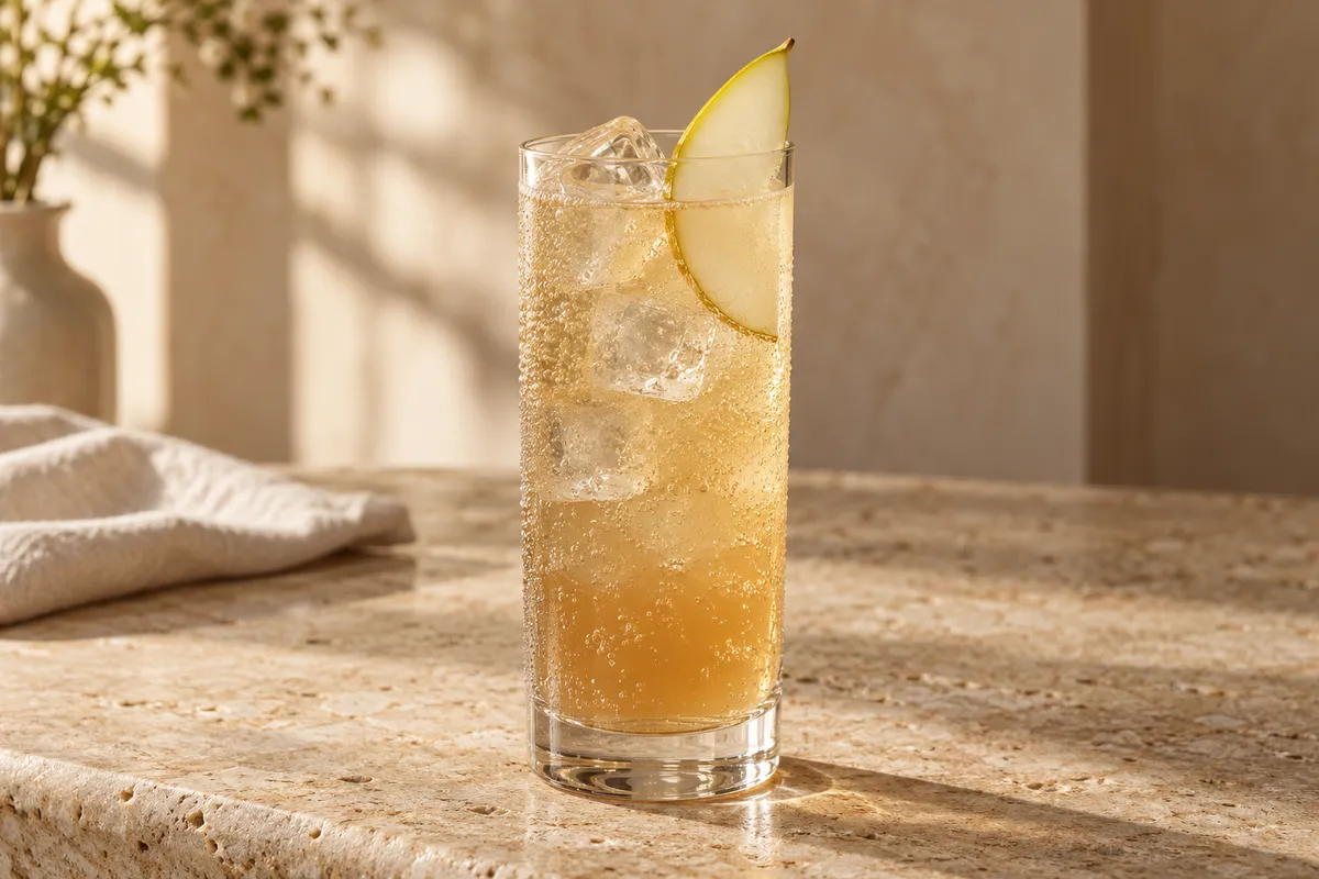 Pear Bourbon Buck serving suggestion